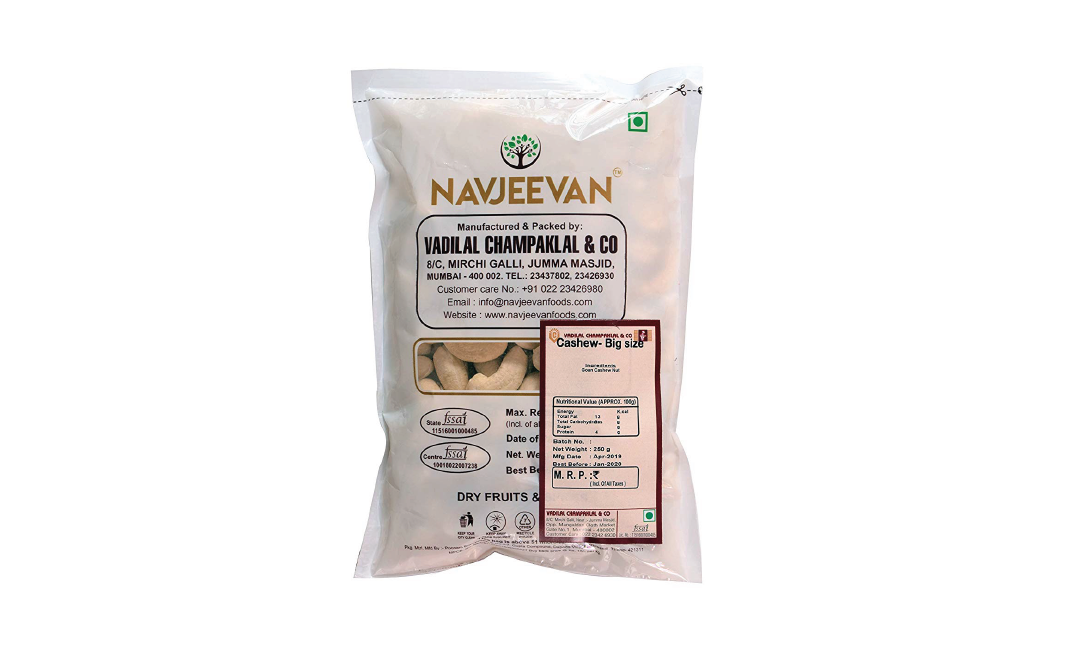 Navjeevan Cashew-Big Size    Pack  250 grams